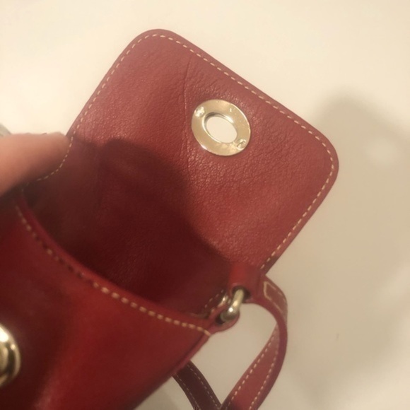 Coach red leather vintage accessories wristlet bag